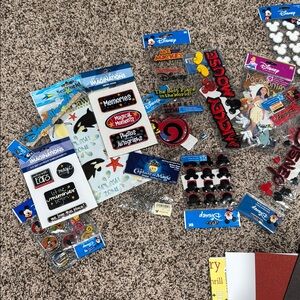 Disney Red and Black Design Stickers